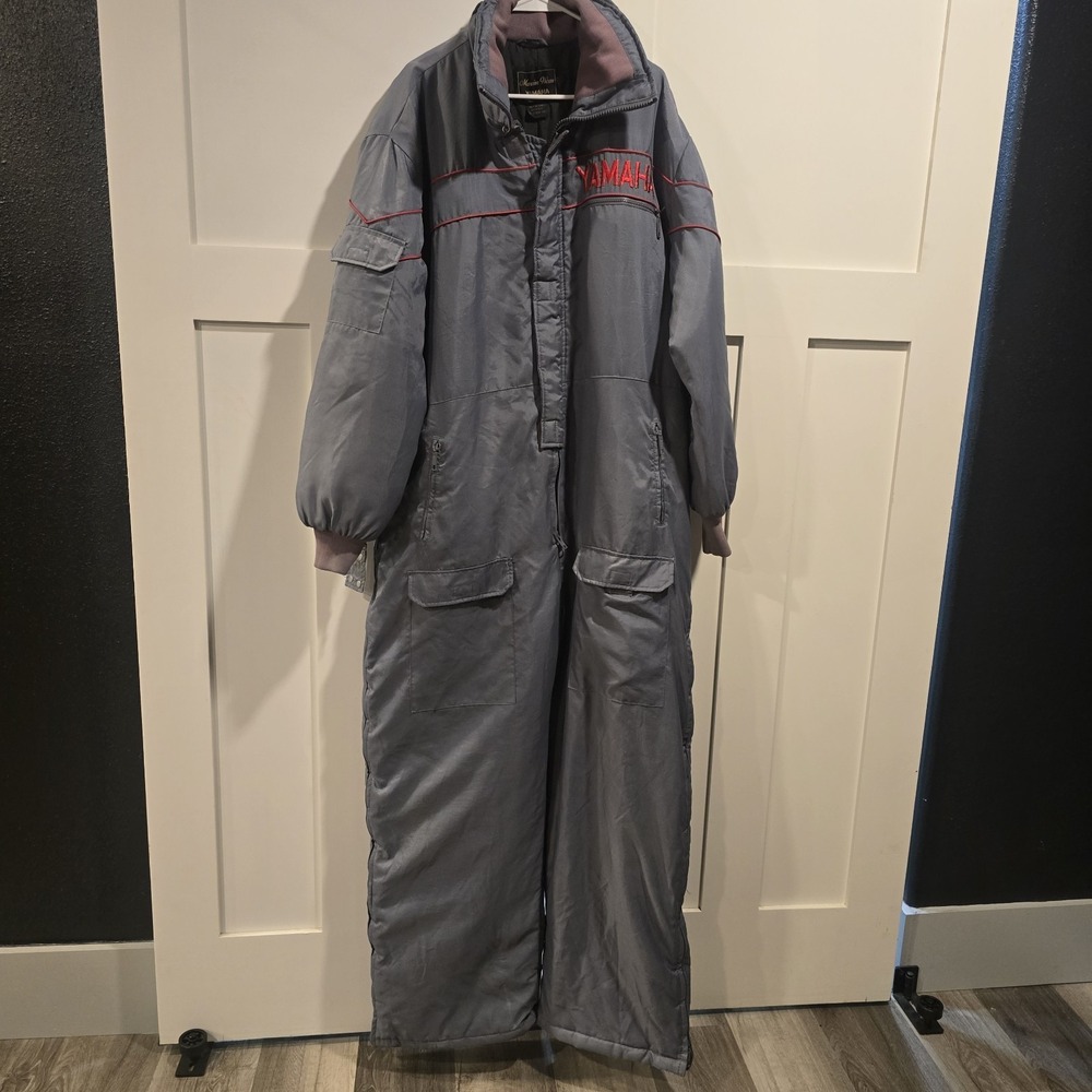 Genuine Yamaha Snowmobile Suit Quilted Heavyweight Hooded Pockets  Men's XL